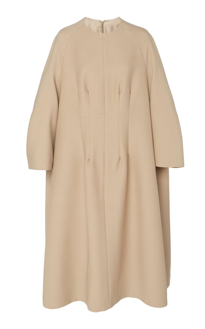 The Row Benan Cape-effect Wool And Silk-blend Gown