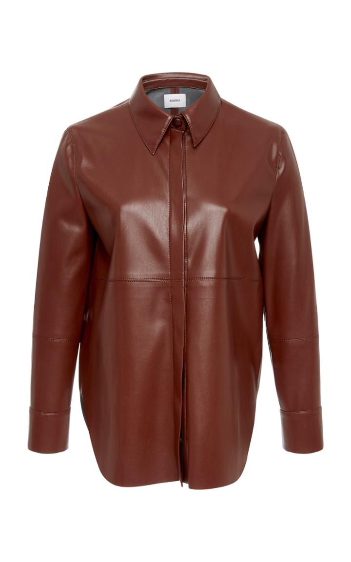 Nanushka Naum Vegan Leather Blouse
