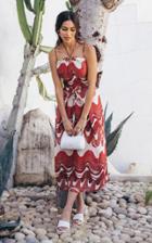 Moda Operandi Cult Gaia Eloise Wrap-effect Linen-blend Midi Dress