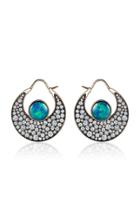Noor Fares Chandbali 18k Oxidized Gold, Opal And Diamond Earrings