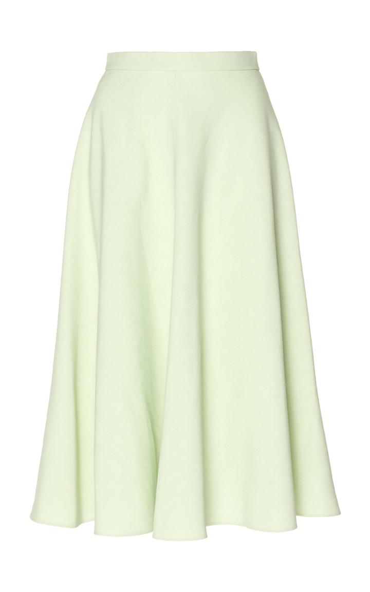 Delpozo Circular Linen Blend Midi Skirt
