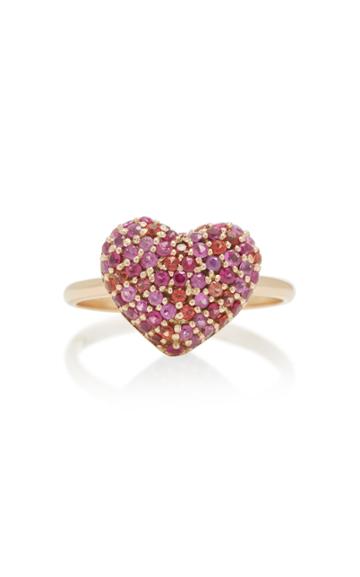 She Bee 14k Gold And Sapphire Heart Ring