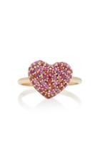 She Bee 14k Gold And Sapphire Heart Ring