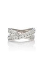 Lynn Ban Infinity Sterling Silver And Diamond Ring Size: 7