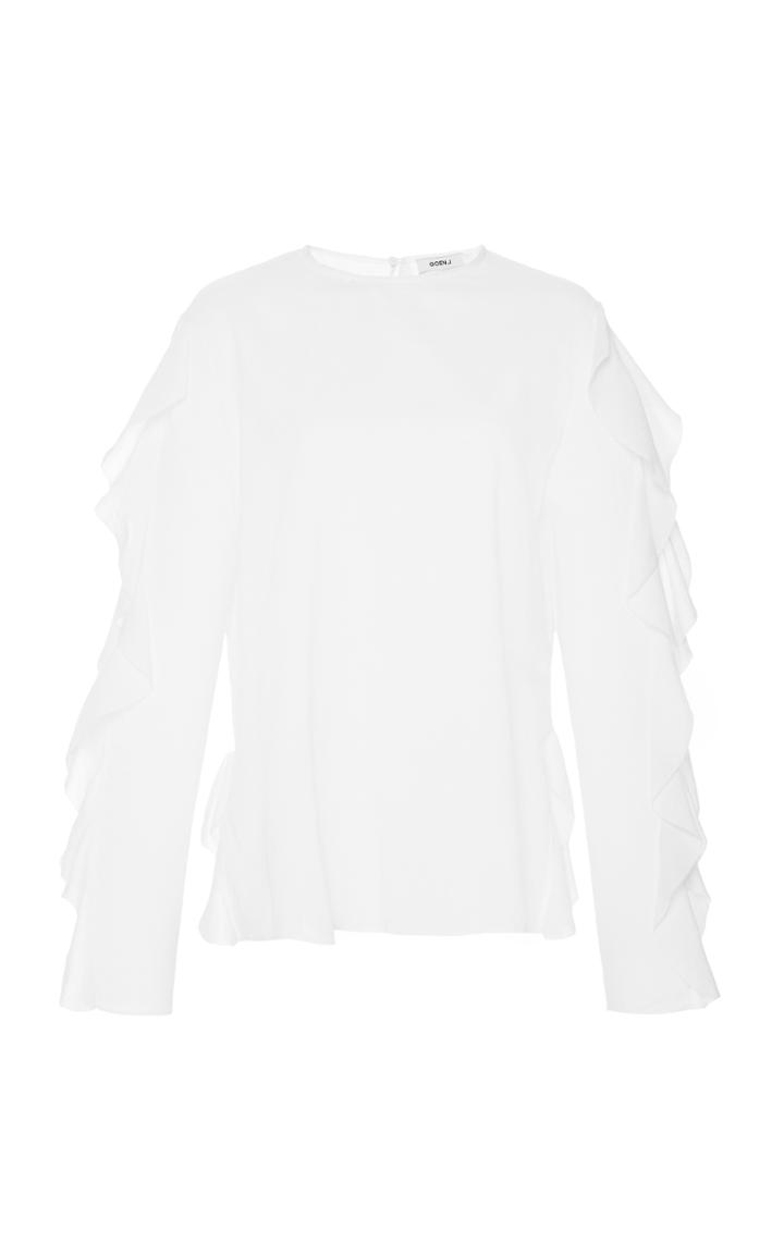 Goen.j Ruffle Long Sleeve Blouse