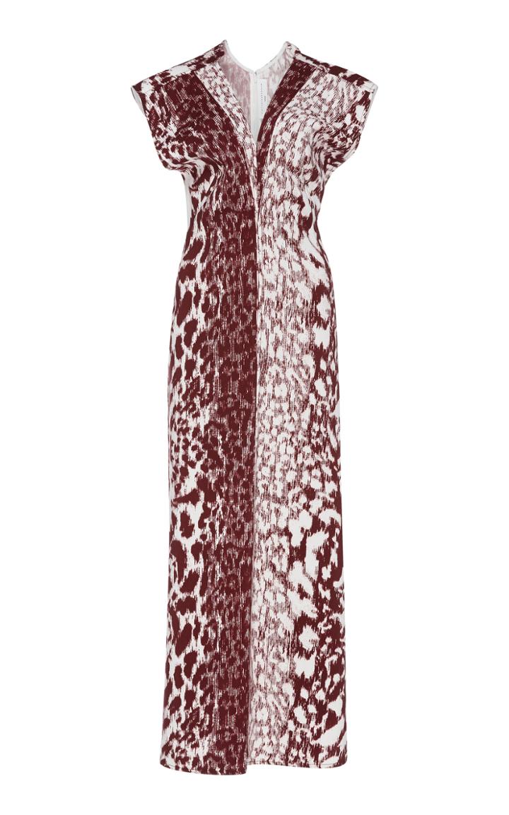 Victoria Beckham V-neck Cap Sleeve Midi Dress