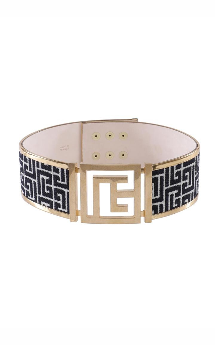 Moda Operandi Balmain Monogram Jacquard Waist Belt