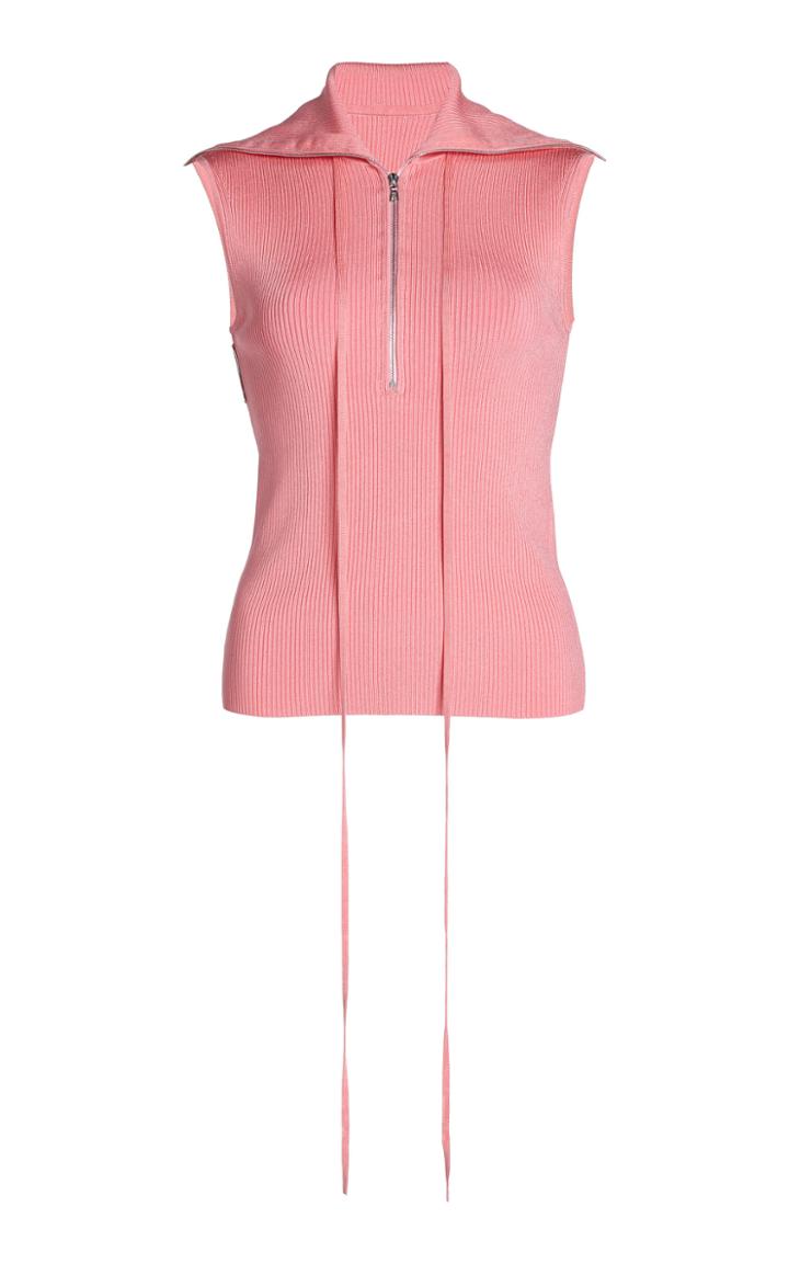 Moda Operandi Peter Do Ribbed-knit Sleeveless Polo Sweater