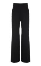 Alberta Ferretti Pintucked Crepe And Satin Tuxedo Pants