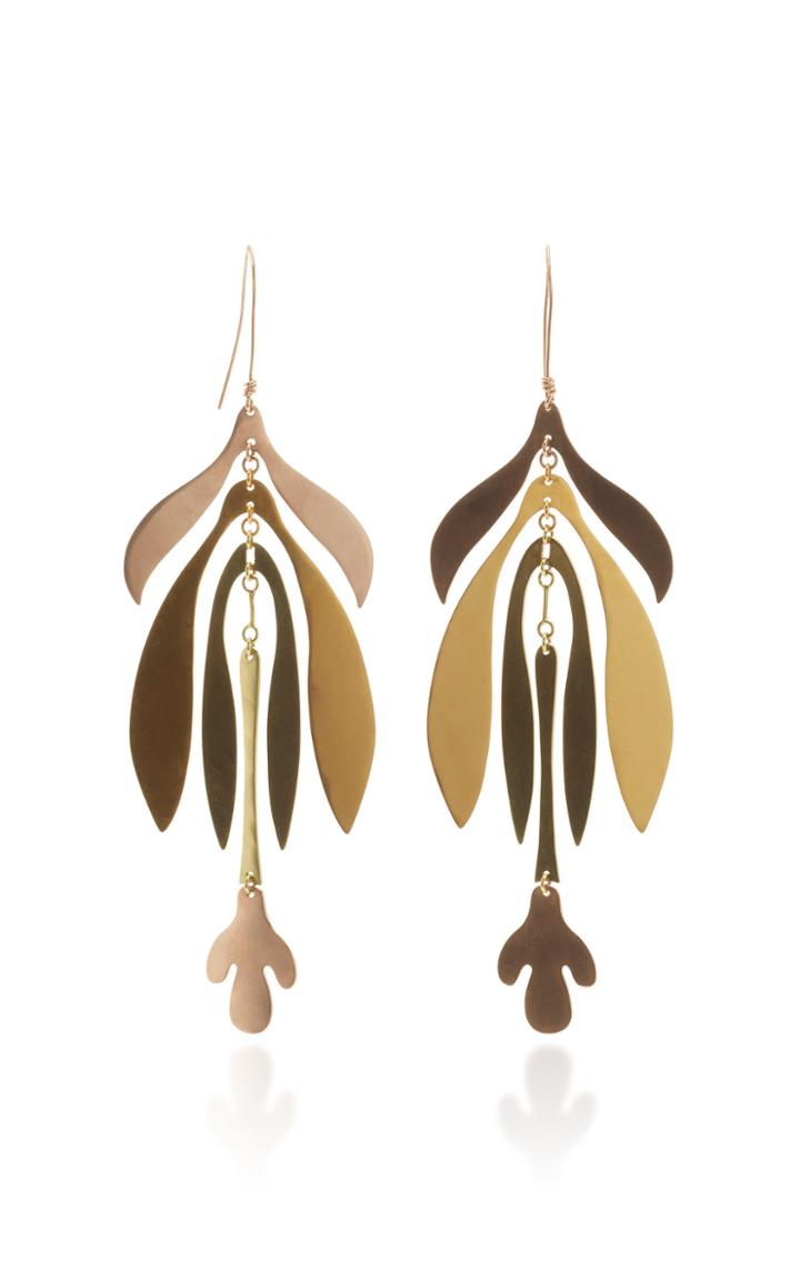 Sian Evans Inflorescence Gold-plated Earrings