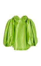 Moda Operandi Carolina Herrera Balloon-sleeve Satin Mini Dress Size: 0
