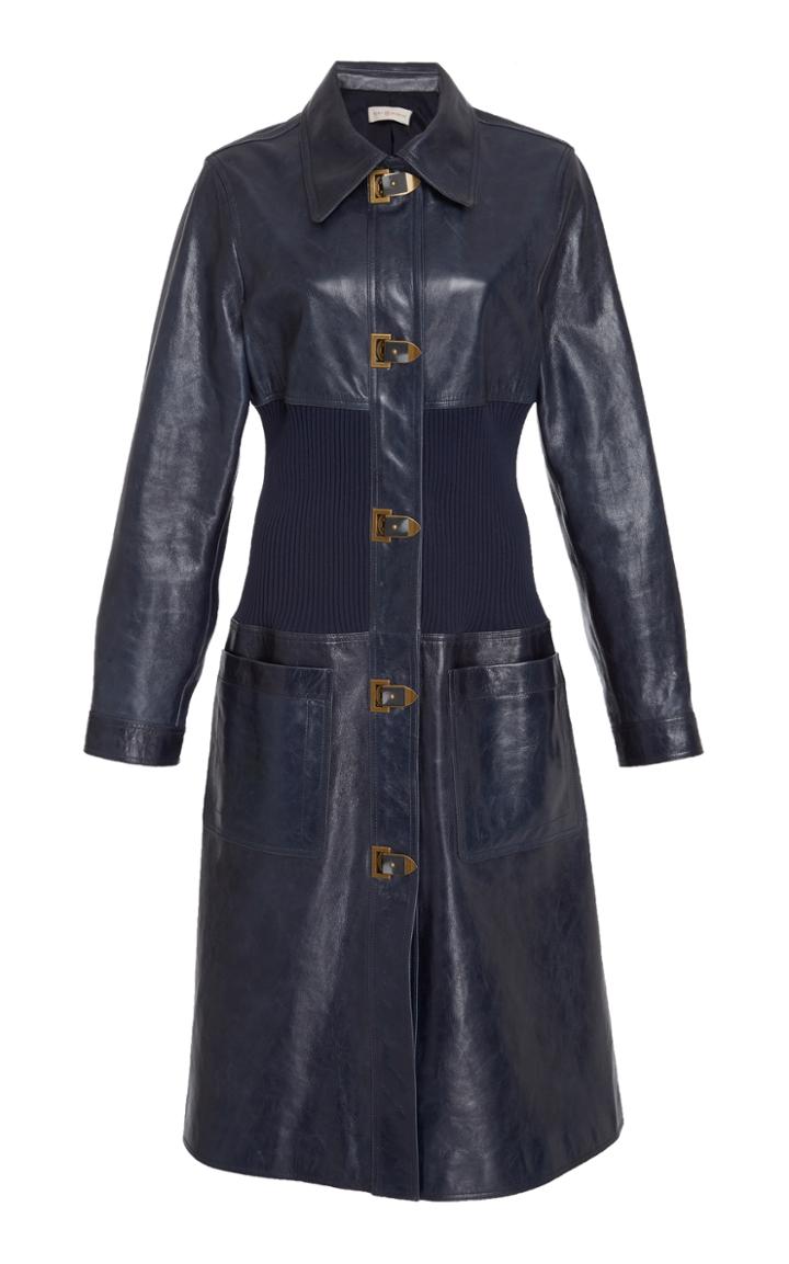 Tory Burch Beth Leather Coat