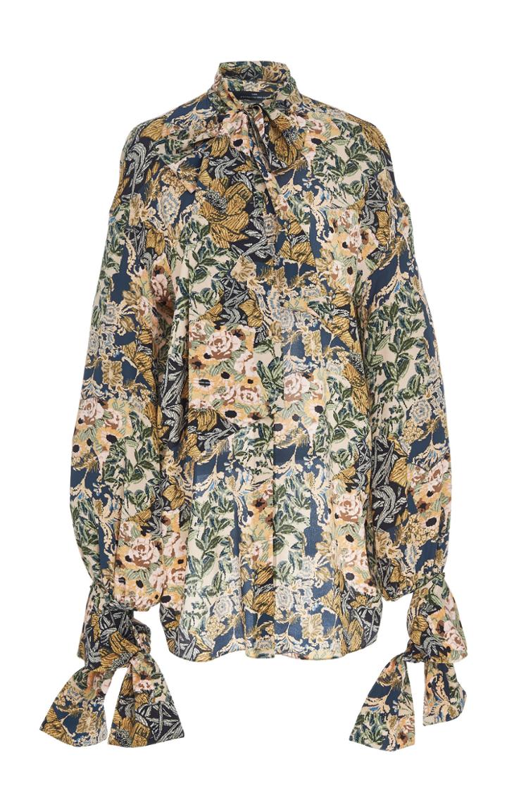 Rokh Draped Ties Silk Blouse