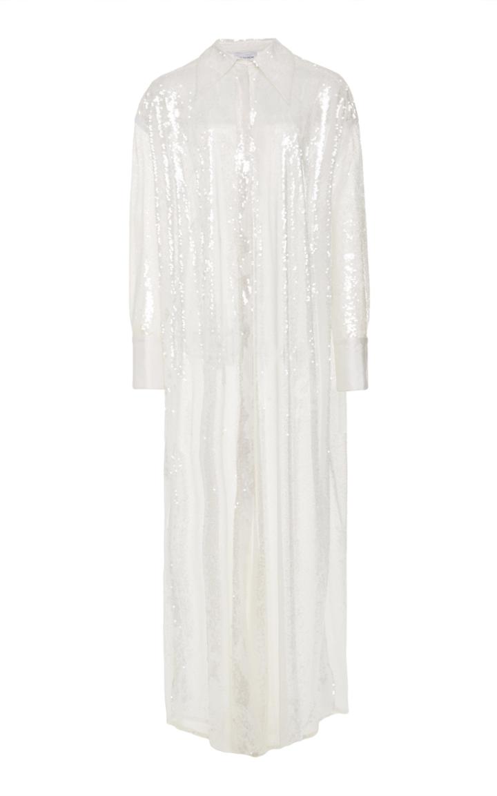 16arlington Clear Sequin Shirt Gown