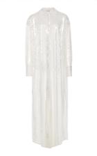 16arlington Clear Sequin Shirt Gown