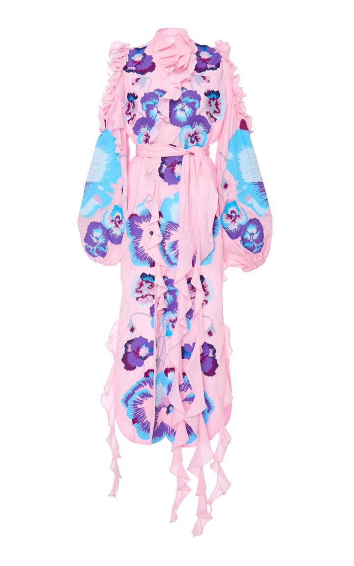 Yuliya Magdych Pansies Ruffle Caftan