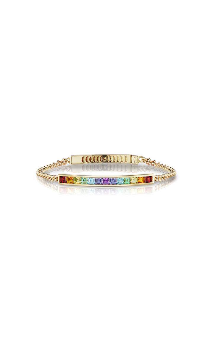 Moda Operandi Jane Taylor Cirque Id Bracelet With Rainbow Gemstones