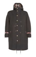Thom Browne Tri Drawcord Hooded Unlined Snap Up Parka