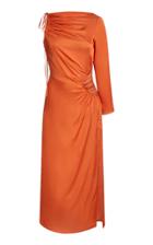 Cult Gaia Cyn Cutout Tie-detailed Satin Midi Dress