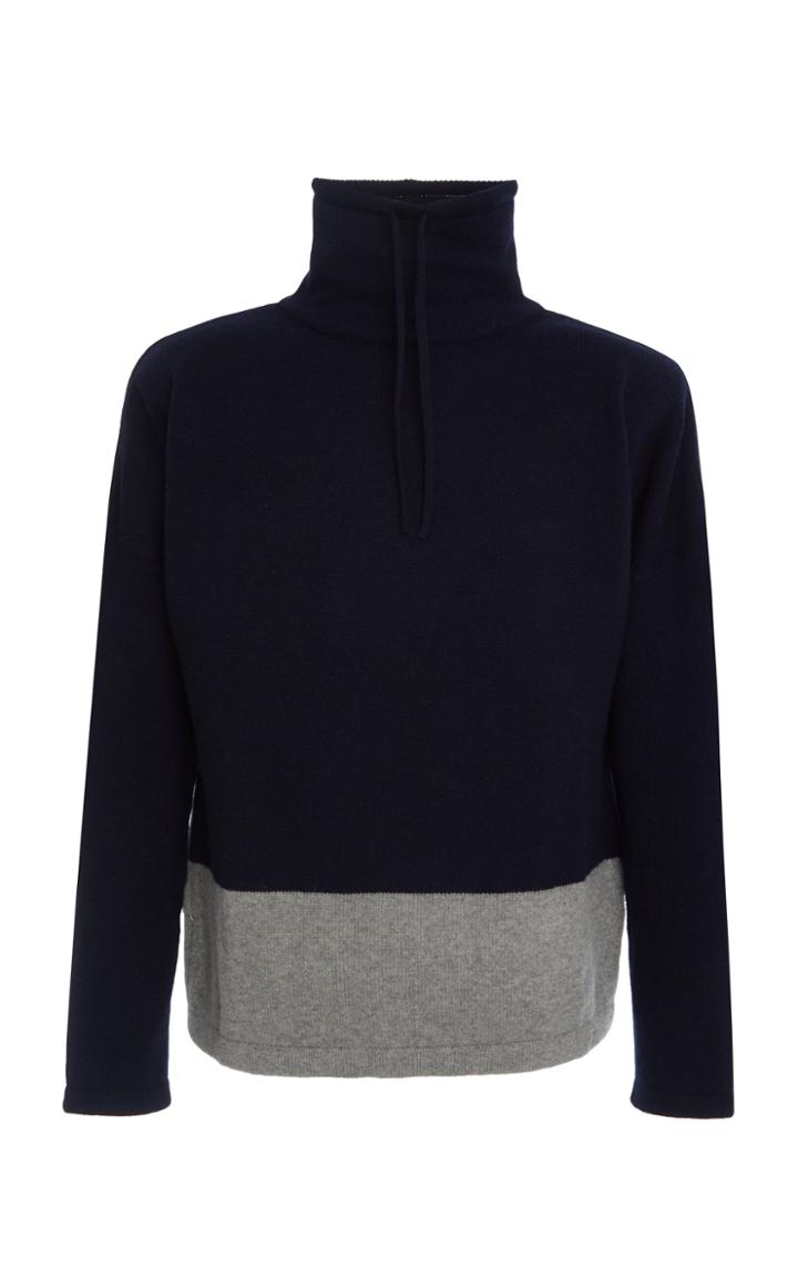 Ralph Lauren Two-tone Wool And Cashmere-blend Sweater