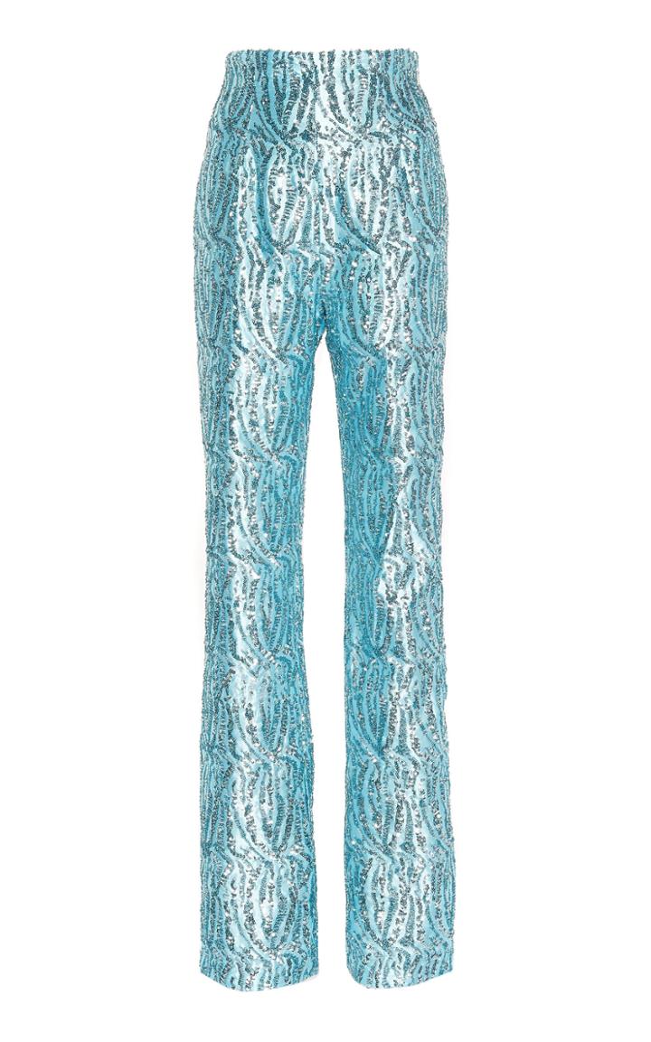 16arlington Moire Straight-leg Sequin Pants