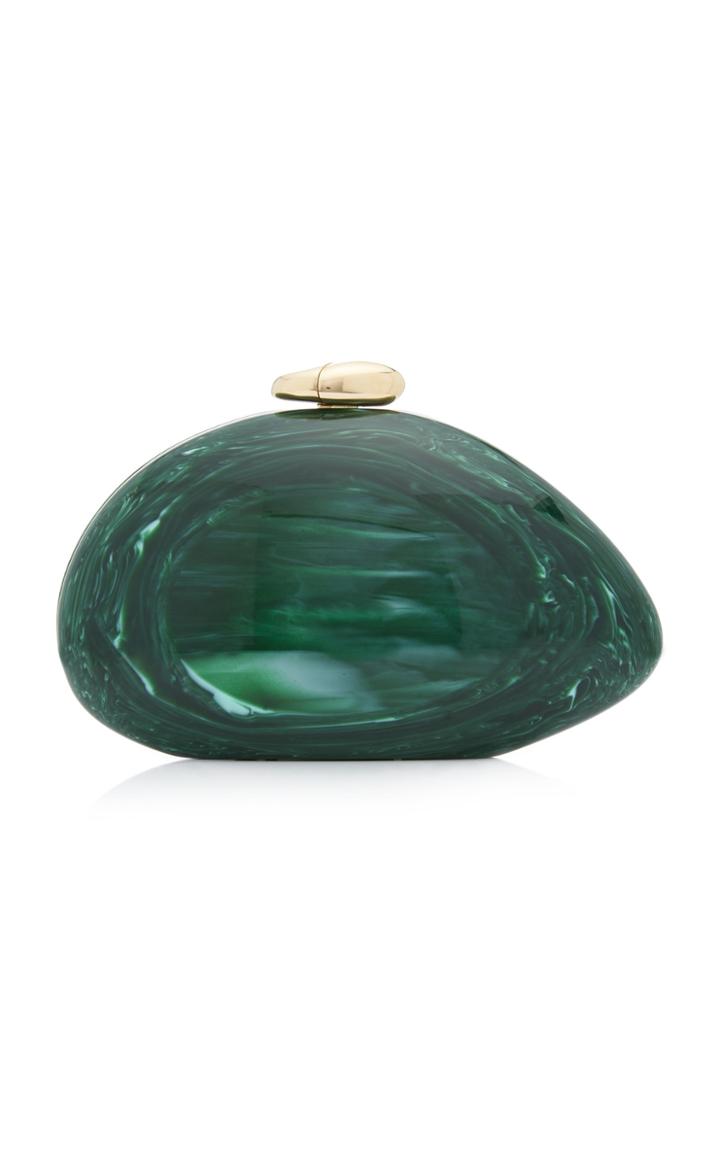 Benedetta Bruzziches Green Mother Pearl Ariel Clutch