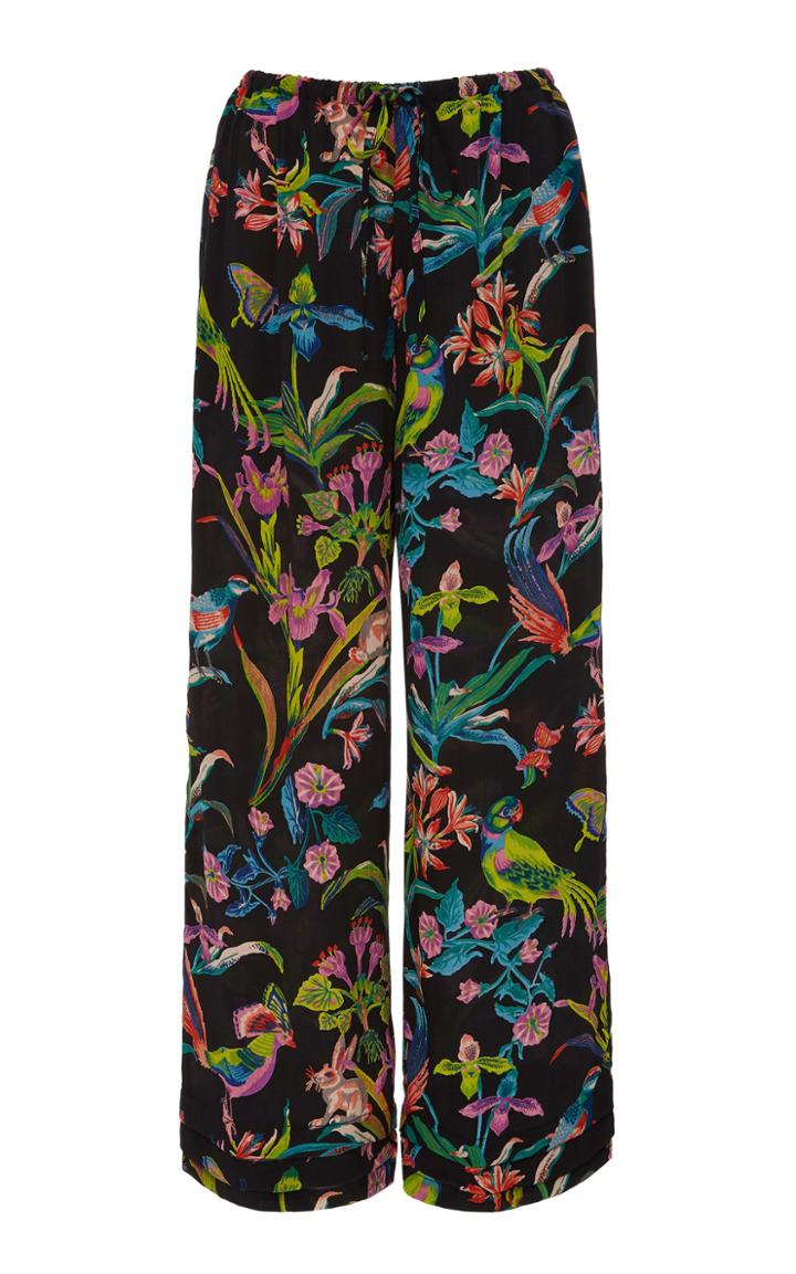 Banjanan Tommy Floral Silk Crepe Pant