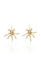 Annette Ferdinandsen Coral Stick Cluster 14k Gold Earrings