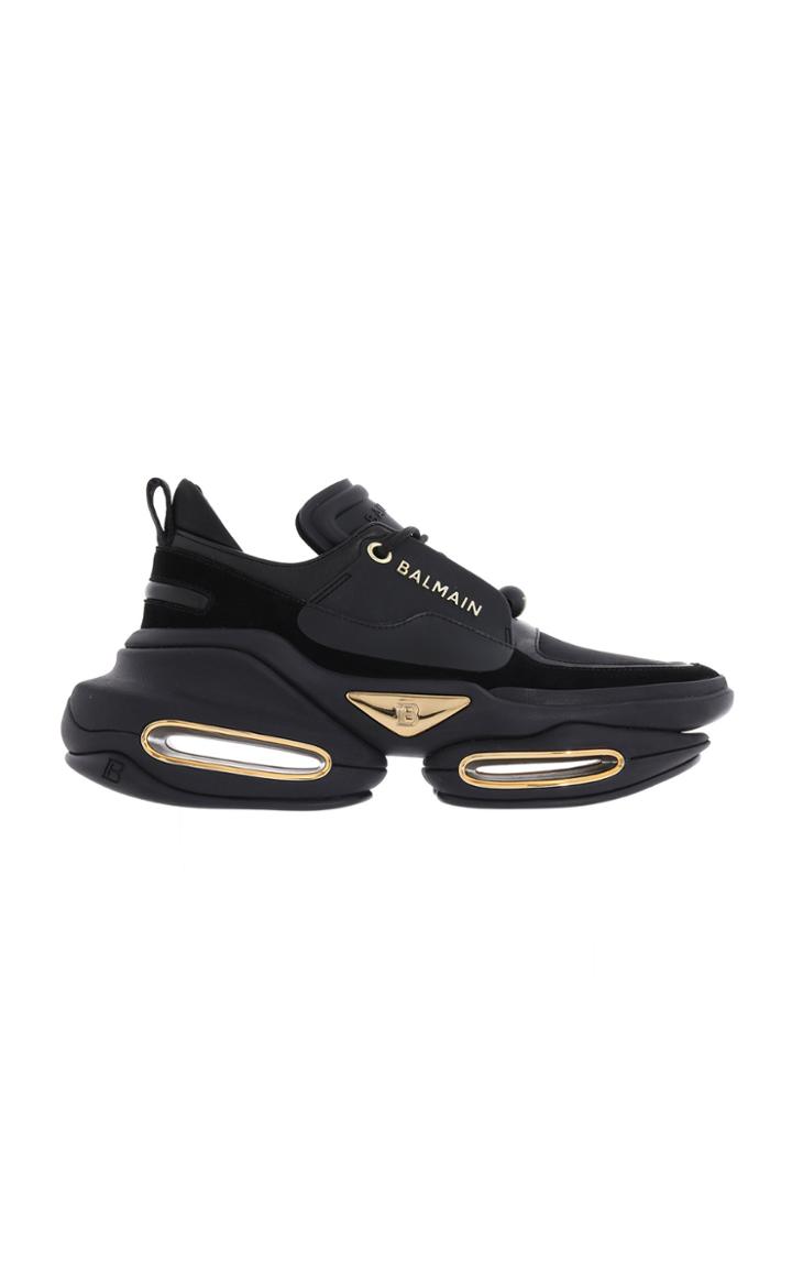 Moda Operandi Balmain Bold Leather Sneakers Size: 36
