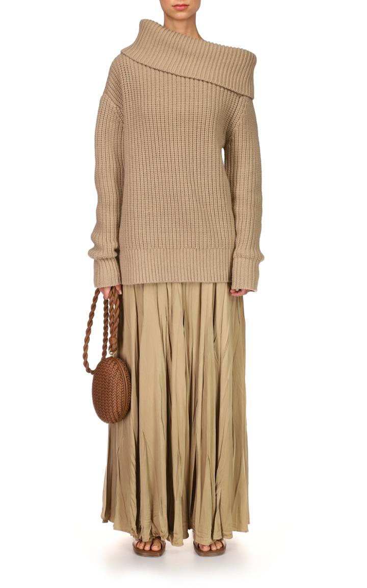 Moda Operandi Michael Kors Collection Cuff-neck Shaker Cashmere Sweater