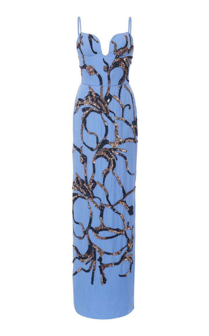 Moda Operandi Burnett New York Sequined Silk Gown Size: 0
