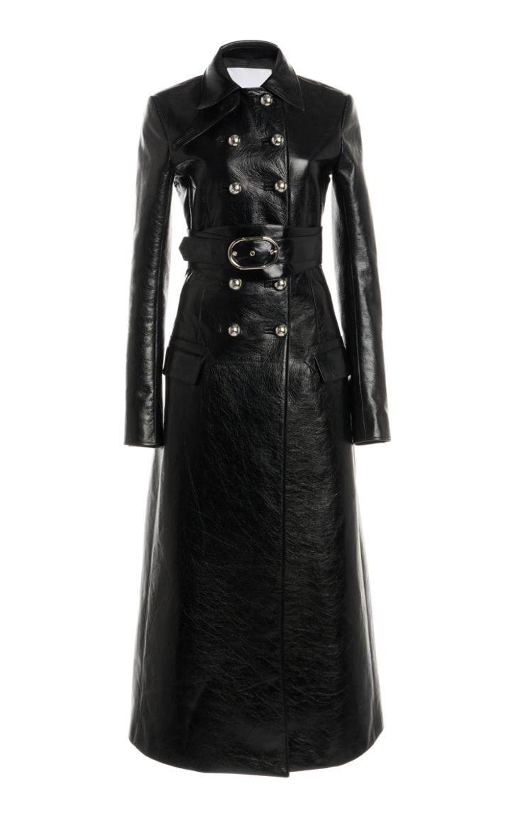 Moda Operandi Paco Rabanne Double-breasted Leather Coat