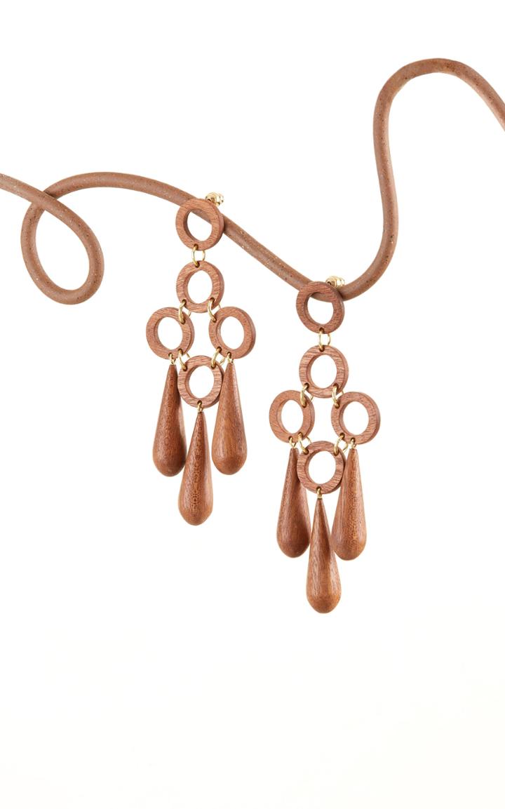 Moda Operandi Cult Gaia Small Bibi Wood Earrings
