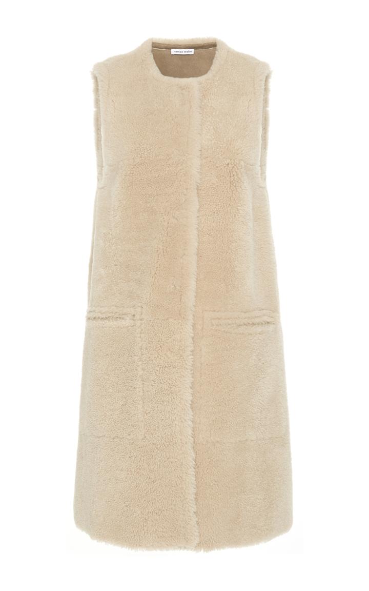 Tomas Maier Double Pocket Shearling Vest