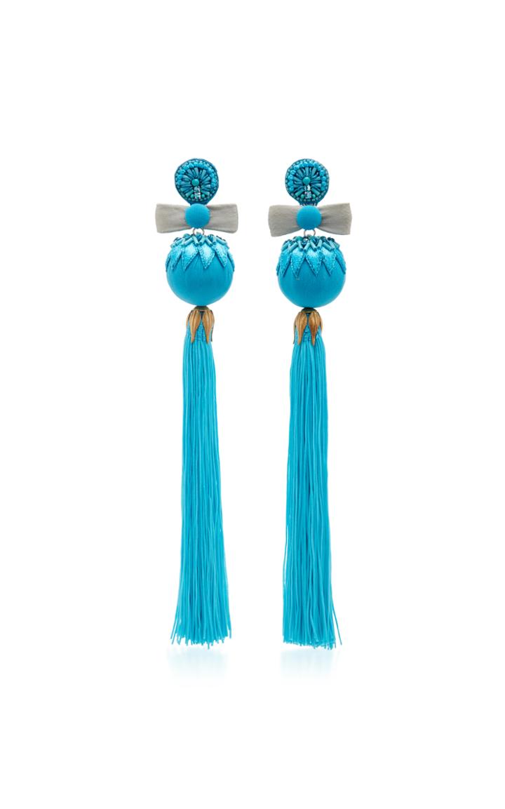 Moda Operandi Ranjana Khan Embellished Tassel Earrings
