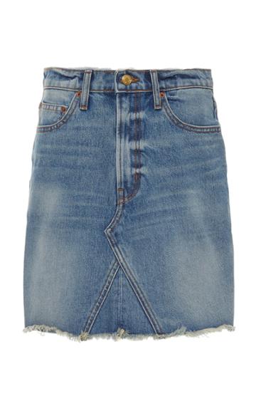 B Sides Field Distressed Denim Mini Skirt