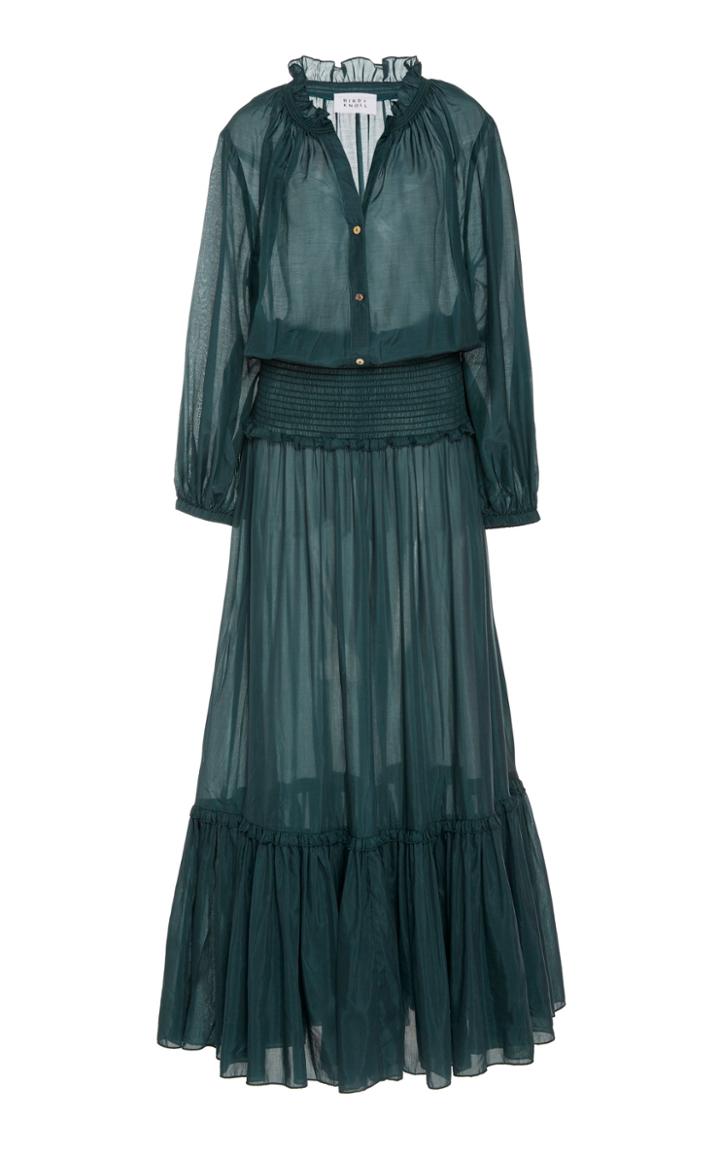 Bird & Knoll Clemence Cotton Silk Maxi Dress