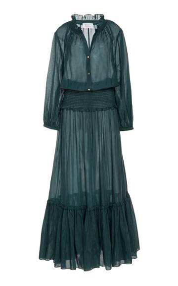 Bird & Knoll Clemence Cotton Silk Maxi Dress