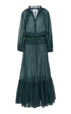 Bird & Knoll Clemence Cotton Silk Maxi Dress