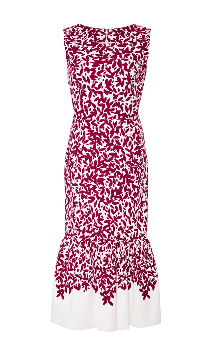Oscar De La Renta Floral-print Midi Dress