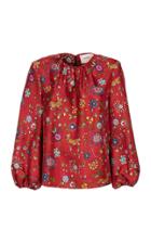 Moda Operandi La Doublej Charming Printed Silk Top