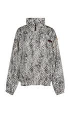 Alessandra Rich Leopard Silk Jacquard Tracksuit Jacket