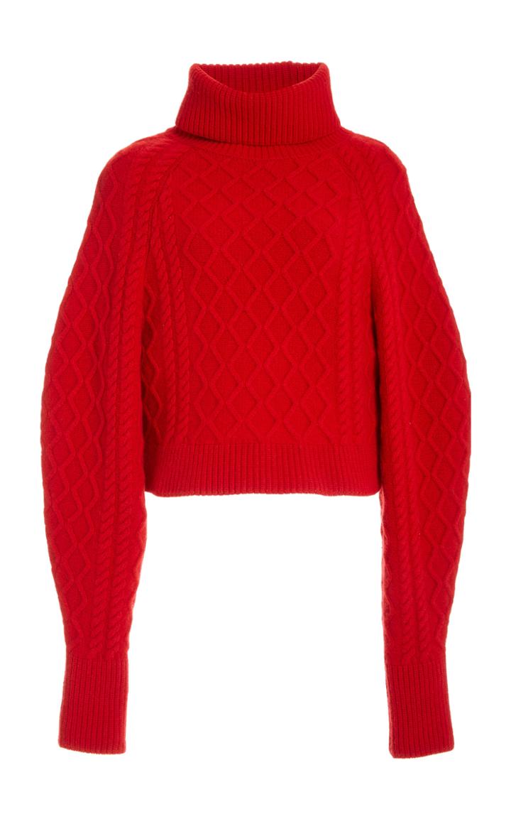 Moda Operandi Oscar De La Renta Wool Cashmere Cable Knit Sweater