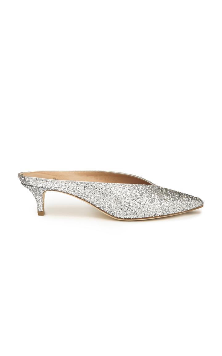 Alexander White Nieves Silver Mule