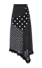 Andrew Gn Polka Dot Asymmetrical Midi Skirt