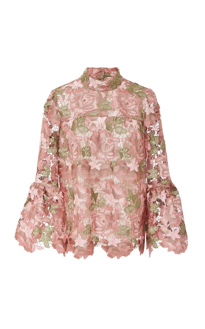 Anna Sui Dear Dusty Rose Lace Top