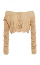 Moda Operandi Miu Miu Off-the-shoulder Ribbed-knit Top Size: 38