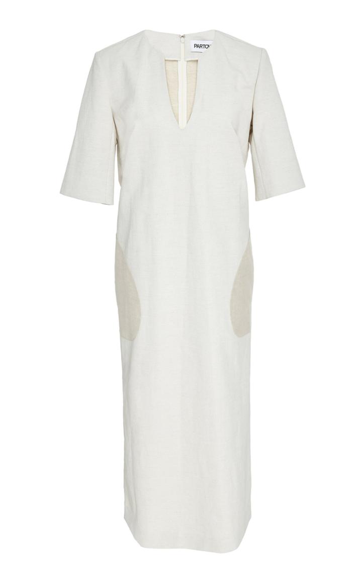 Partow Declan Cotton Linen Midi Dress