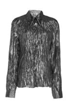 Michael Kors Collection Crinkled Collared Silk-blend Shirt