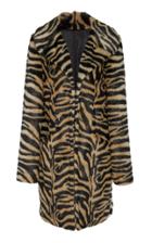 Anna Sui Faux Fur Zebra-print Coat